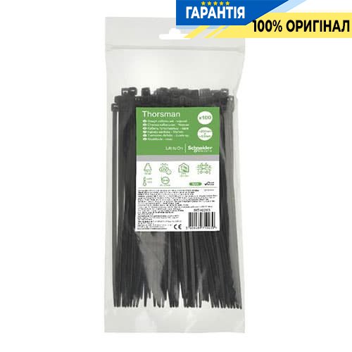 Хомут кабельний Thorsman 200х4.8 чорний (100шт) Schneider Electric IMT46263
