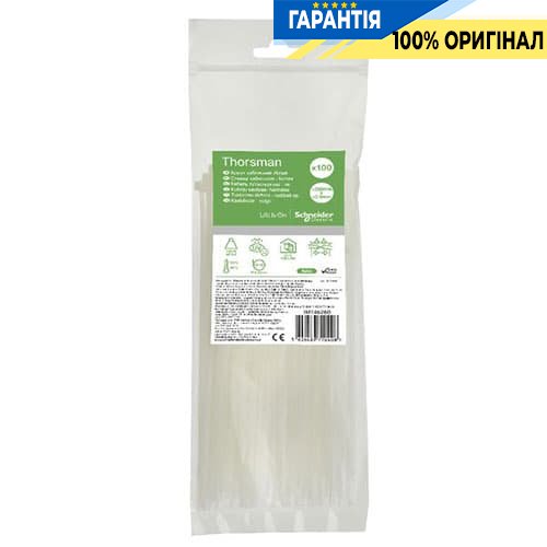 Хомут кабельный Thorsman 200х3.6 белый (100шт) Schneider Electric IMT46260