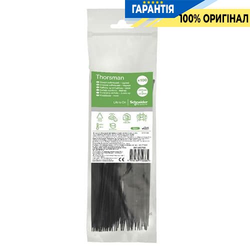 Хомут кабельний Thorsman 200х2.5 чорний (100шт) Schneider Electric IMT46258