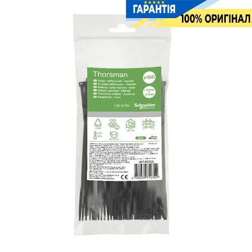 Хомут кабельный Thorsman 150х3.6 черный (100шт) Schneider Electric IMT46255