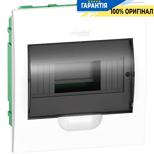 Щит пластиковий вбудовується 1 ряд по 8 мод. Easy9 "Димчасті дверцята" Schneider Electric EZ9E108S2F