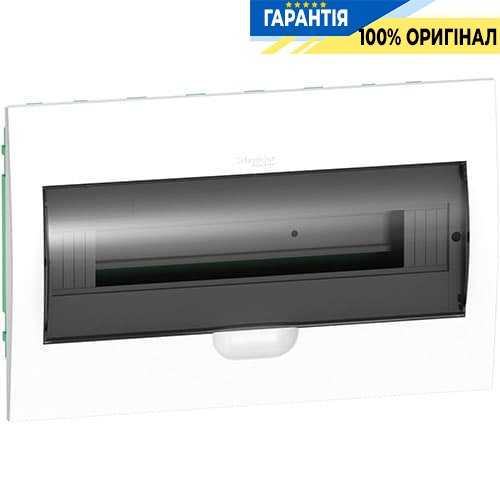Щит пластиковий вбудовуваний 1 ряд по 18 мод. Easy9 "Димчасті дверцята" Schneider Electric EZ9E118S2F