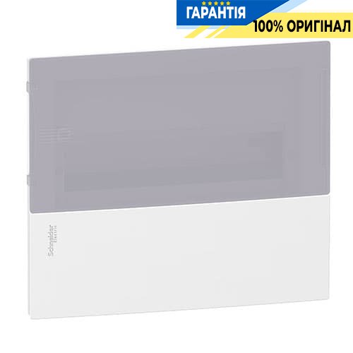 Щит Mini Pragma 12-мод. цвет- белый с дымчатой дверцей Schneider Electric MIP22112T (в сборе)