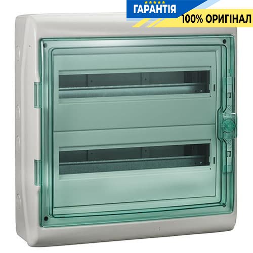 Шафа накладна, 36 мод (2ряд / 18мод.) Прозорі двері, ІР65 Kaedra Schneider Electric 13984