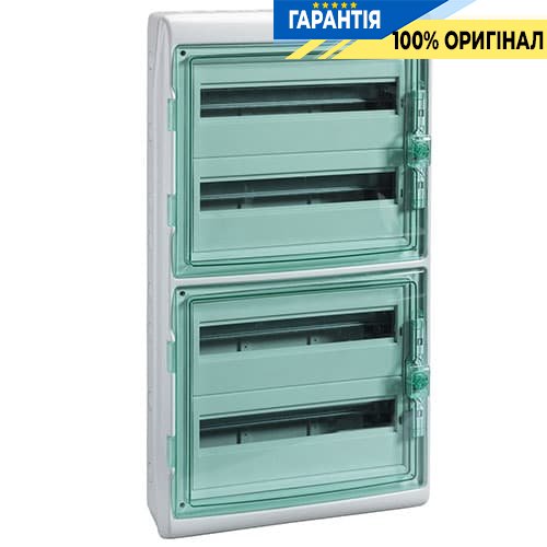 Шафа накладна, 72 мод (4ряда / 18мод.) Прозорі двері, ІР65 Kaedra Schneider Electric 13987