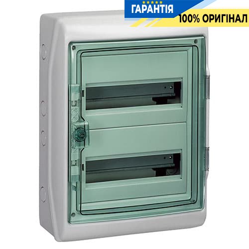 Шафа накладної, 24 мод (2 ряд / 12 мод.) Прозорі двері, ІР65 Kaedra Schneider Electric 13983