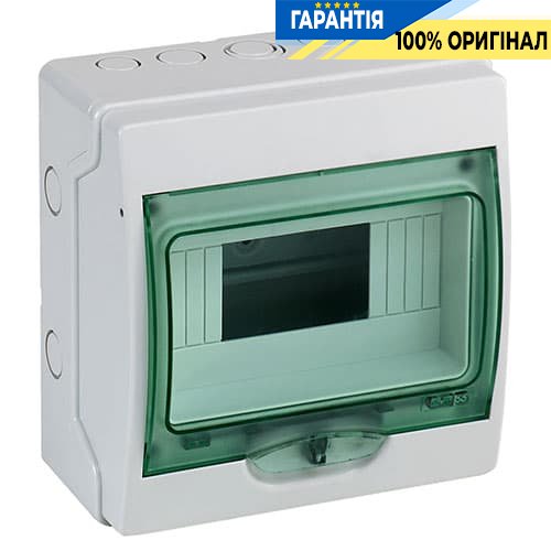 Шафа накладна, 1 ряд / 8 мод. прозорі двері, ІР65 Kaedra Schneider Electric 13978