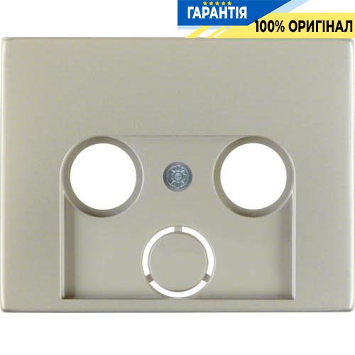 Накладка для антенної розетки 2/3 отвори, нержавіюча сталь, «K.5» Berker 12017014