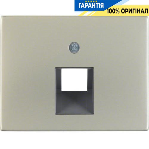 Накладка для розетки UAE / E-DAT, 1-а, нержавіюча сталь, Berker K.5 14077004