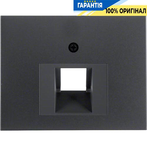 Накладка для розетки UAE / E-DAT, 1-місна, антрацит, Berker K.1 14077006