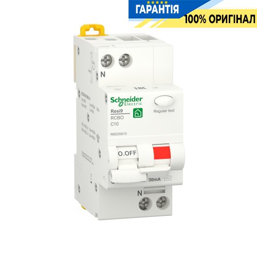 Дифавтомат Schneider Electric Resi9, 1P+N 10А/0,03/AC R9D25610