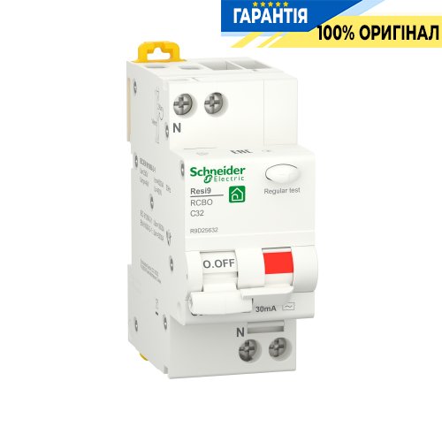 Дифавтомат Schneider Electric Resi9, 1P+N 32А/0,03/AC R9D25632