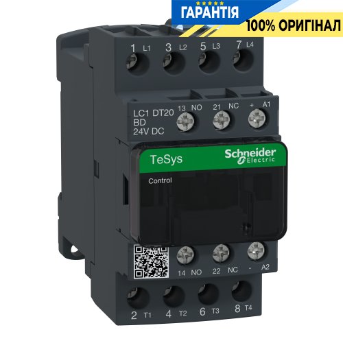 Контактор Schneider Electric Tesys 3-п. 115А НО+НЗ 24V DC LC1DT20BD гвинтовий затискач