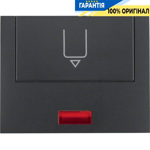 Накладка для карткового вимикача з лінзою, антрацит, Berker K.1 16417106