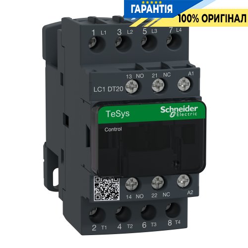 Контактор Schneider Electric Tesys 3-п. 20A НО+НЗ 24V AC LC1DT20B7 гвинтовий затискач