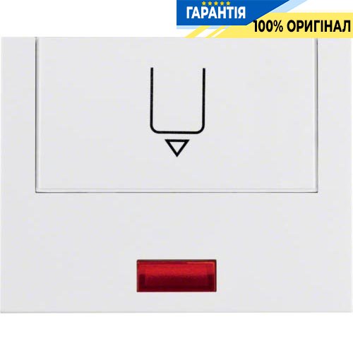 Накладка для карткового вимикача з лінзою, полярна білизна, Berker K.1 16417109