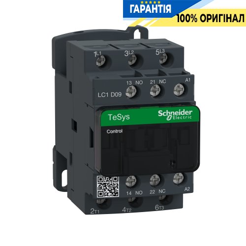 Контактор Schneider Electric Tesys 3-п. 9А 4kW НО+НЗ 24V AC LC1D09B7 гвинтовий затискач