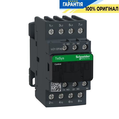 Контактор Schneider Electric Tesys 4-п. 40A НО+НЗ 24V AC  LC1DT40B7 винтовой зажим