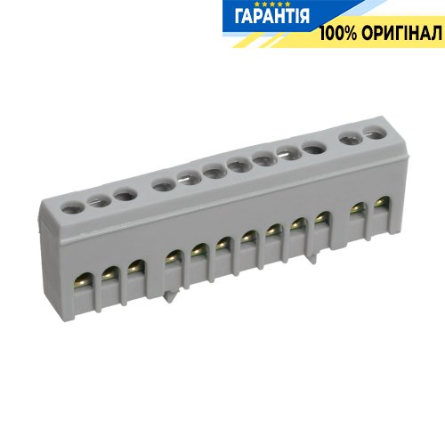 Шина IEK L фаза в корпусном изоляторе на DIN-рейку ШНИ-6х9-12-К-Ср, (YNN10-69-12KD-K02)