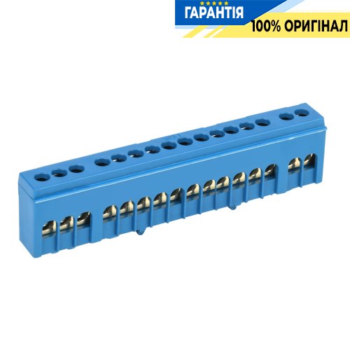 Шина IEK N нуль в корпусному ізоляторі на DIN-рейку ШНІ-6х9-16-К-C (YNN10-69-16KD-K07)
