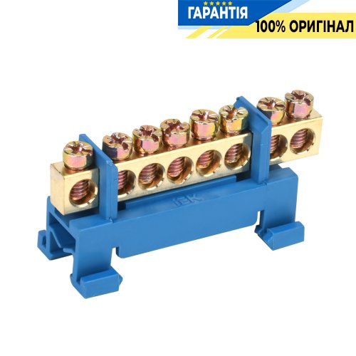Шина IEK N нуль на DIN-ізолятор тип Стійка ШНІ-6х9-8-С-C, (YNN10-69-8P-K07)