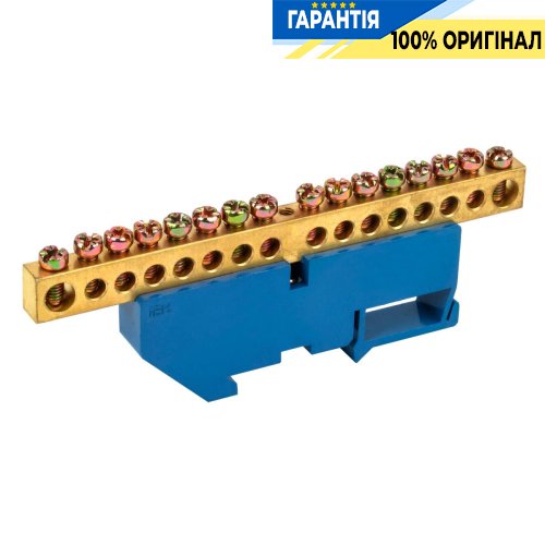 Шина IEK N нуль на DIN-ізоляторі ШНІ-8х12-16-Д-C, (YNN10-812-16D-K07)