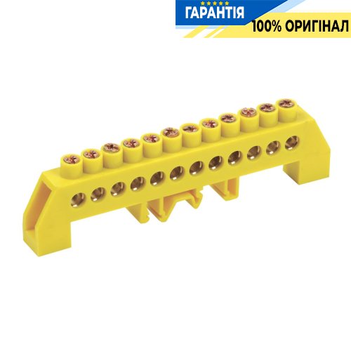 Шина IEK PE земля в комб DIN-ізолятор тип Стійка ШНІ-8х12-12-КС-Ж, (YNN10-812-12DP-K05)