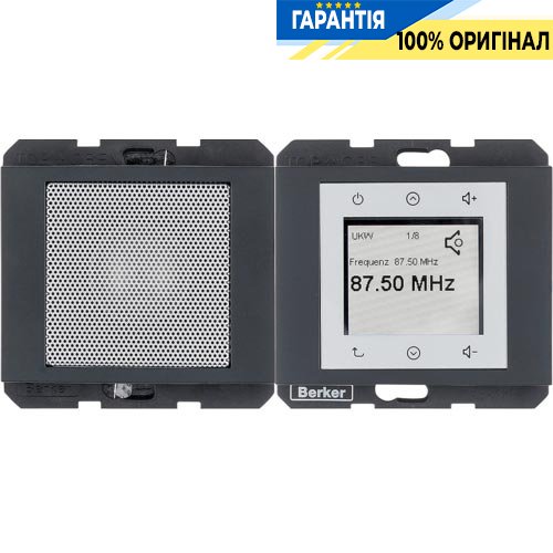 Radio Touch з динаміком, антрацит, Berker K.1 28807006