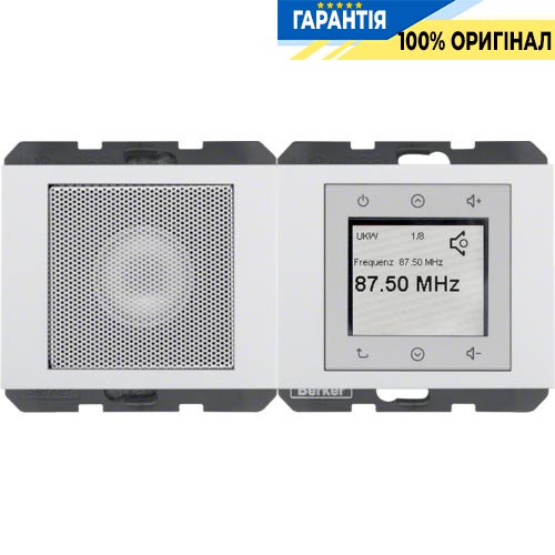 Radio Touch з динаміком, полярна білизна, Berker K.1 28807009