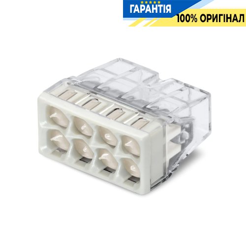 Клемник Wago 8 (монолітних) х 0,5-2,5 мм² (24А) Al+Сu 2273-248