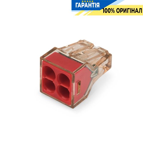 Клеммный соединитель Wago 4 (монолитных провода) 773-604 (0,5-4,0 мм²)