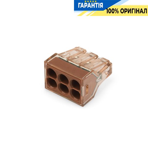 Клеммный соединитель Wago 6 (монолитных провода) 773-606 (0,5-4,0 мм²)