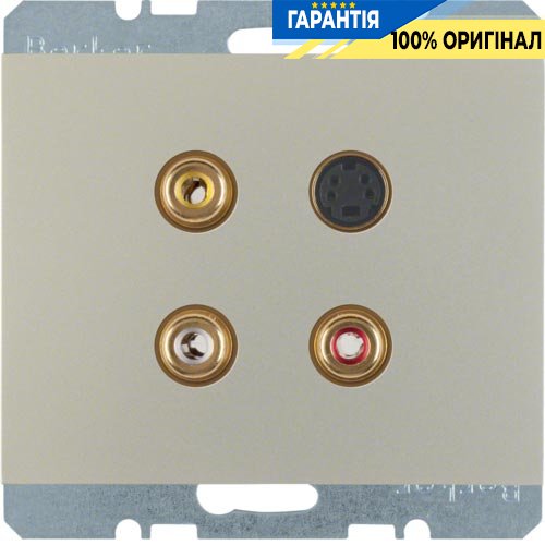 Мультимедийная розетка: тюльпан/S-видео, антрацит, «K.5» Berker 3315327004