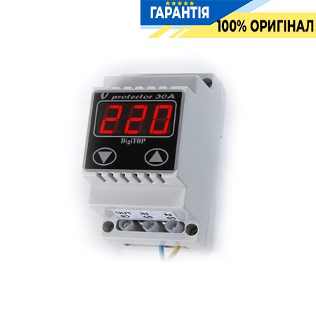 Реле напруги DigiTop V-protector 20 Ампера, DIN-рейка, артикул - VP-20A