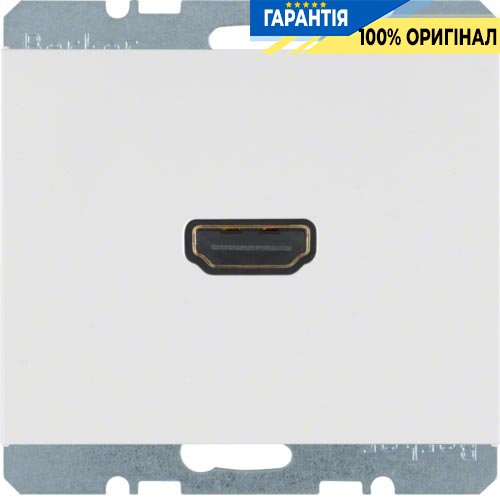 HDMI-розетка, подключение сзади под углом 90 град., полярная белизна, «K.1» Berker 3315437009
