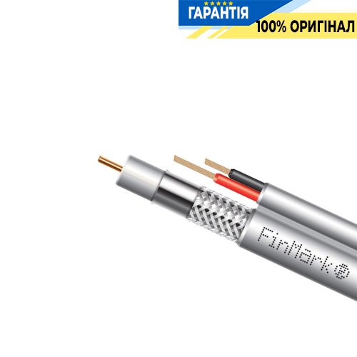Коаксиальный кабель FinMark — F5967BV white 2x0.75 power белый (бухта 100м)