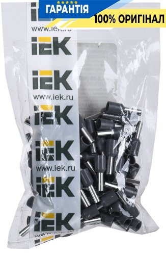 Накінечник-гільза IEK, артикул - UGN10-004-04-09 Е4009 4 мм? із ізольованим фланцем (100 шт/упак)
