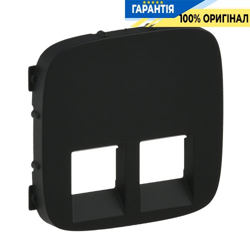 Лицьова панель для розетки 2x RJ45, Legrand Valena Allure, антрацит