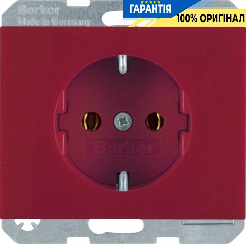 Розетка з з/к, червона, 16А / 250В Berker K.1 47157015