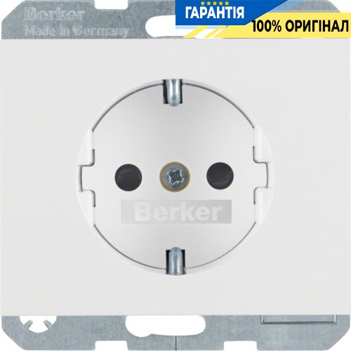 Розетка с з/к с защитой от детей, полярно-белая, 16А/250В K.1, Berker 47357009