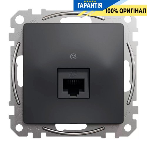 Комп'ютерна розетка RJ45 кат. 5е UTP Schneider Electric «Sedna Design» SDD114451 (колір - чорний)