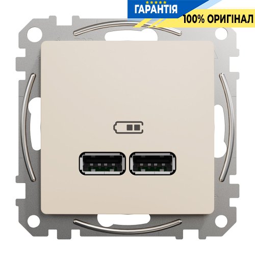 USB розетка тип A+A 2,1A Schneider Electric Sedna Design SDD112401 (колір - бежевий)
