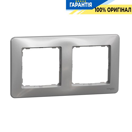 Рамка 2-а Schneider Electric «Sedna Design» SDD313802 (колір - алюміній)