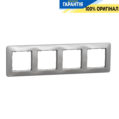 Рамка 4-а Schneider Electric «Sedna Design» SDD313804 (колір - алюміній)