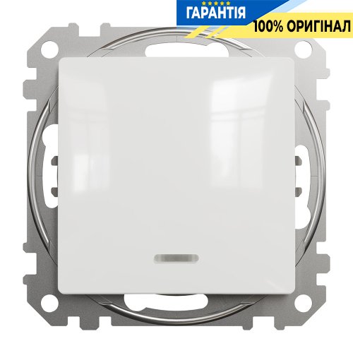 Выключатель с подсветкой 1-кл Schneider Electric «Sedna Design» SDD111101L (цвет - белый)