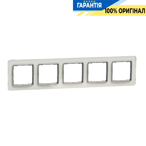 Рамка 5-я. Schneider Electric «Sedna Elements» SDD360805 (цвет - белое стекло)