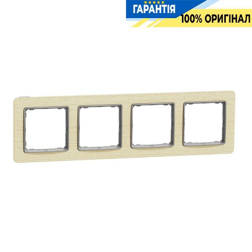 Рамка 4-а Schneider Electric «Sedna Elements» SDD380804 (колір - береза)