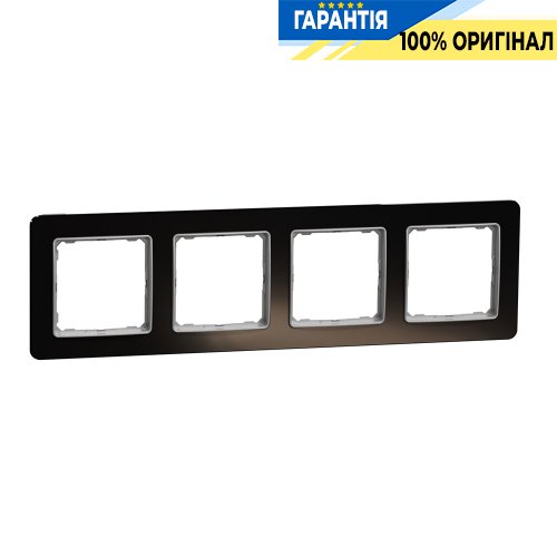 Рамка 4-а Schneider Electric Sedna Elements SDD361804 (колір - чорне скло)