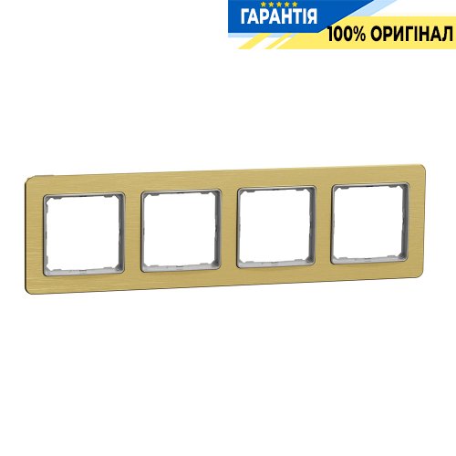Рамка 4-я. Schneider Electric «Sedna Elements» SDD371804 (цвет - матовое золото)