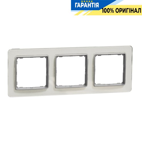 Рамка 3-а Schneider Electric Sedna Elements SDD360803 (колір - біле скло)